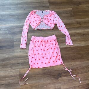 Pink and Red Heart Matching Set